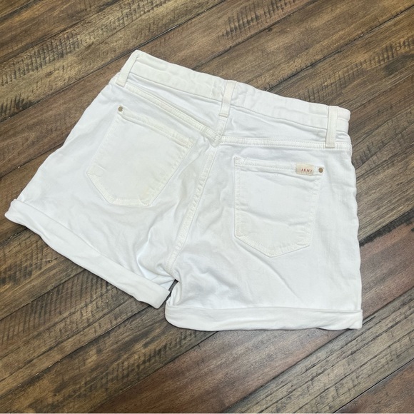 Jen 7 | Roll cuff white denim shorts - Picture 4 of 6